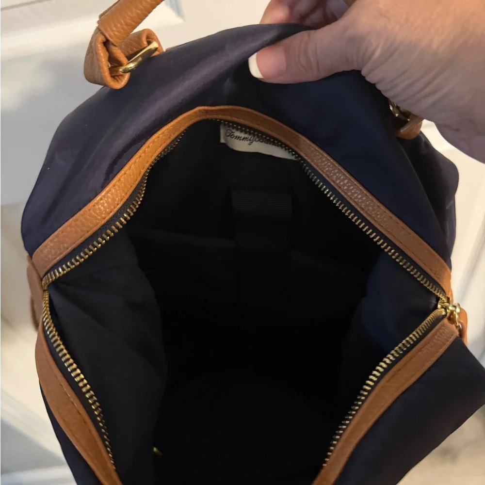 Tommy Bahama Black and Tan Backpack